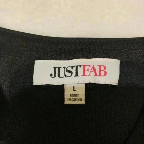 JustFab Kennedy Cut Out Mini Dress Casual Black Size L - Picture 7 of 10